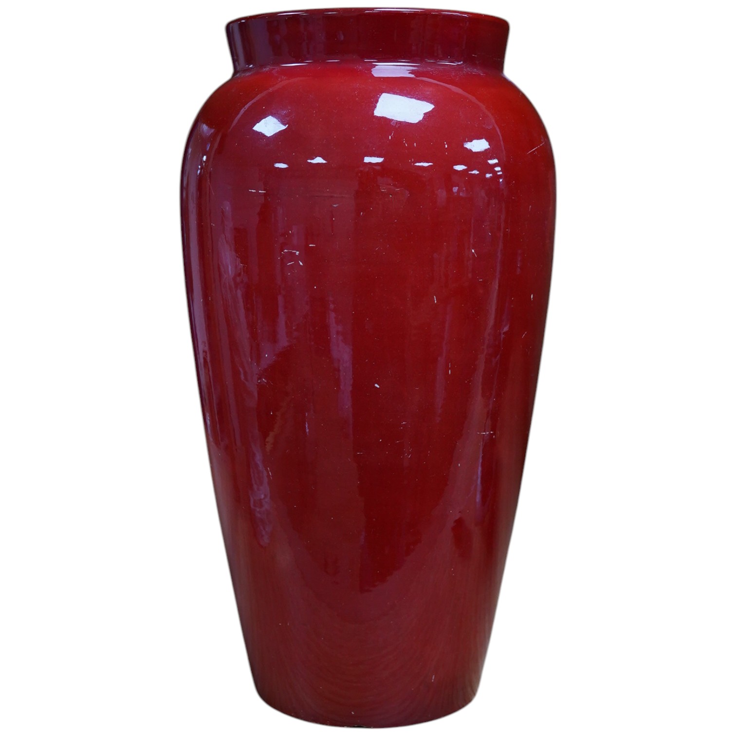 A Zsolnay flambe vase, 25cm high. Condition - poor to fair